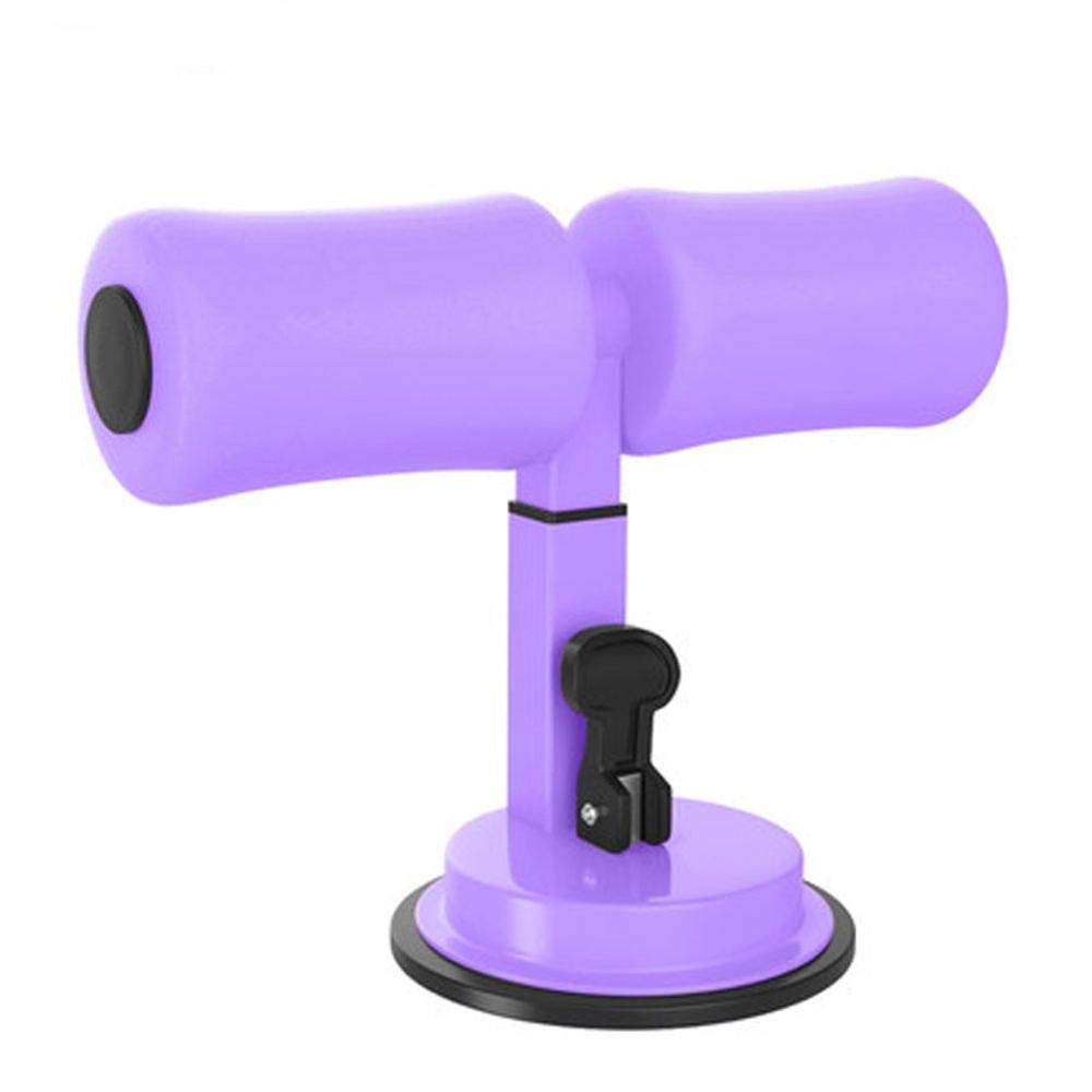 it-Up Bar Fitness Equipment Sit-ups and Push-ups Assistant Device Lose Weight Gym Workout Abdominal curl Exercise Work Out Trainer with Foam Handle and Rubber Suction(Random Color) (Purple)-image-15
