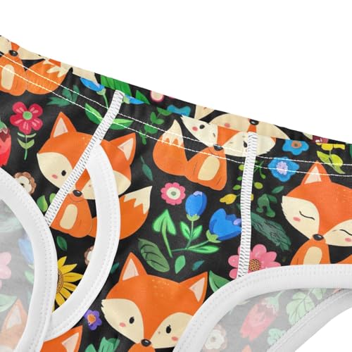 ODAWA Cute Cartoon Foxes Tag Free Underwear Briefs, 2T Boys Underwear Briefs4