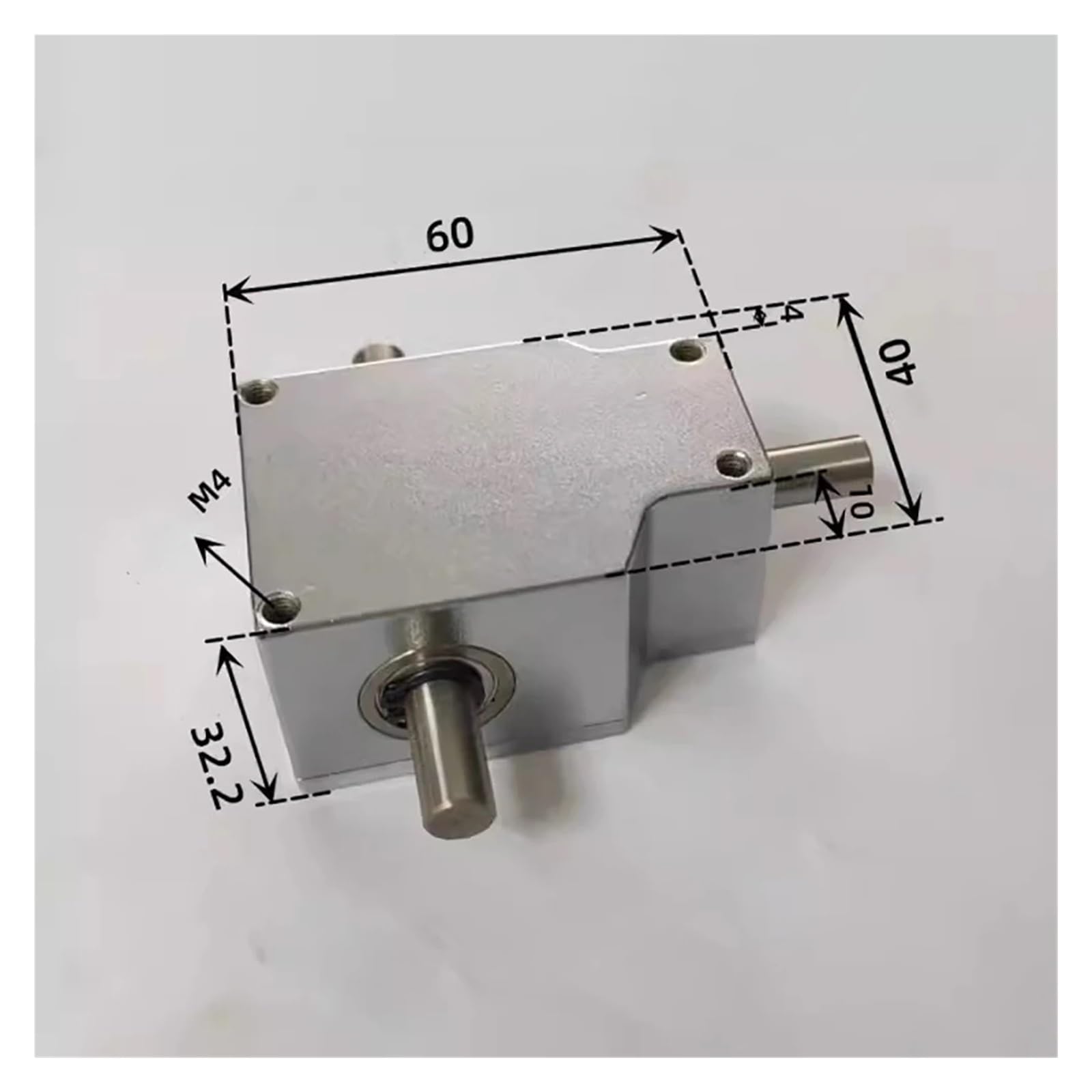 Przekładnia kątowa nawrotna ślimakowa przekładnia stożkowa 90 stopni Komutator Przełożenie 1:1 Średnica wału wyjściowego 8MM Moduł DIY(2 Output Shaft)