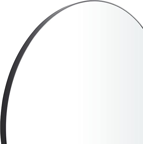 Miniatura 120 de Deco 79 Espejo de pared simplista de madera con marco minimalista fino, 24 x 1 x 24 pulgadas, blanco