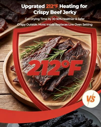 Image of 700W Food Dehydrator Machine 8-Tray, Max 212F Adjustable Temp & 24H Timer, Dual-Layer Stainless Steel Food Dryer with View Window for Beef Jerky, Fruit, Veggie, Herb & Homemade Dog Treats