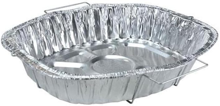 Heavy Duty Aluminum Foil Oval Rack Roaster with Handle (10)