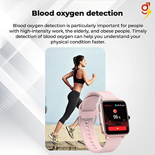 Image of 'Smart Fit' Big 1.54 inch Full Touch Screen Smart Watch , Body Tempreture,Dynamic HR+BP Monitoring,Multiple Sports Modes, Female Health Tracker with Extra Band