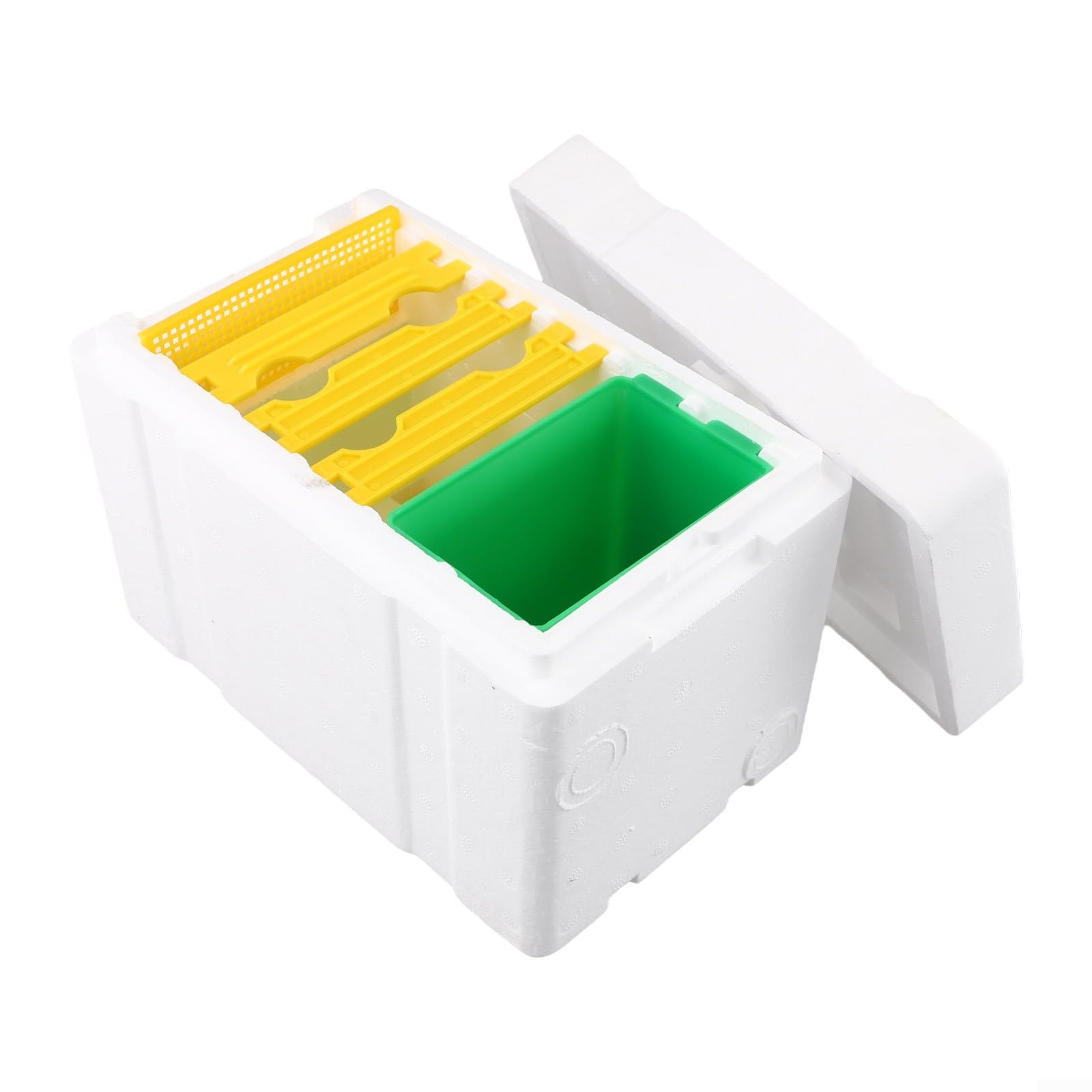 Queen Bee Paarungsbox für Mini Nucleus Hive, Foam Bee Breeding & Harvesting Tool, Portable Styropor Apiary Equipment for Garden Pollination