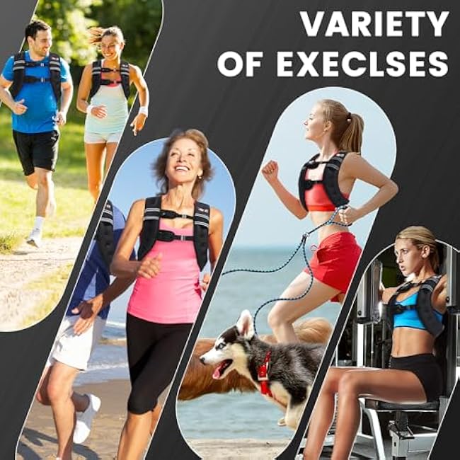 Weighted Vest Woman,6/8/12/16/20/25/30LB Weight Vest for Walking Jogging Workout,Running Vest with Reflective Stripe for Fitness Weight Loss Strength Training