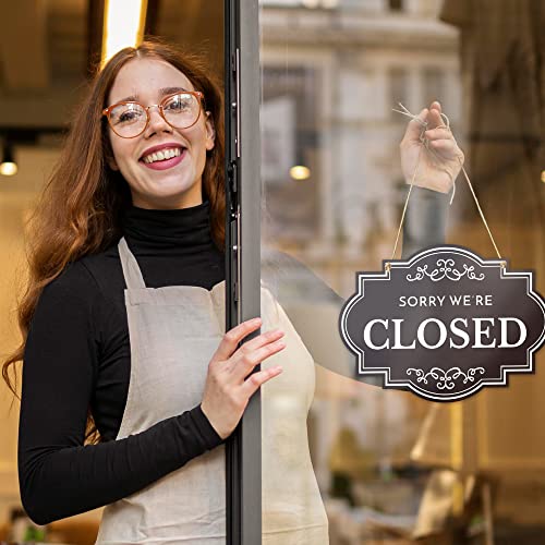 Open Closed Signs for Business, 11x8 Dibond DS Come In or Closed Sign with Rope, Waterproof, No Fade, Indoor/Outdoor Sign - Thumbnail 7