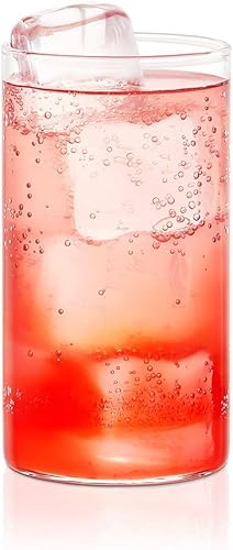Miniatura 4 de Borosil Vasos para beber, 12 onzas, juego de 6, sin BPA, vasos de borosilicato, juego de vasos de agua transparentes y ligeros, resistentes al olor,