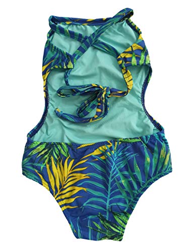 Maiô menina infantil azul estampado 0 a 16 anos (2)