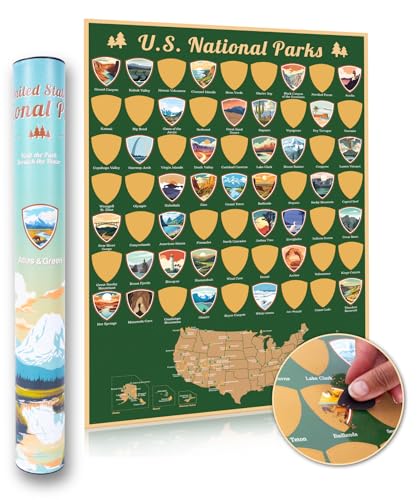 Atlas & Green National Parks Scratch Off Map