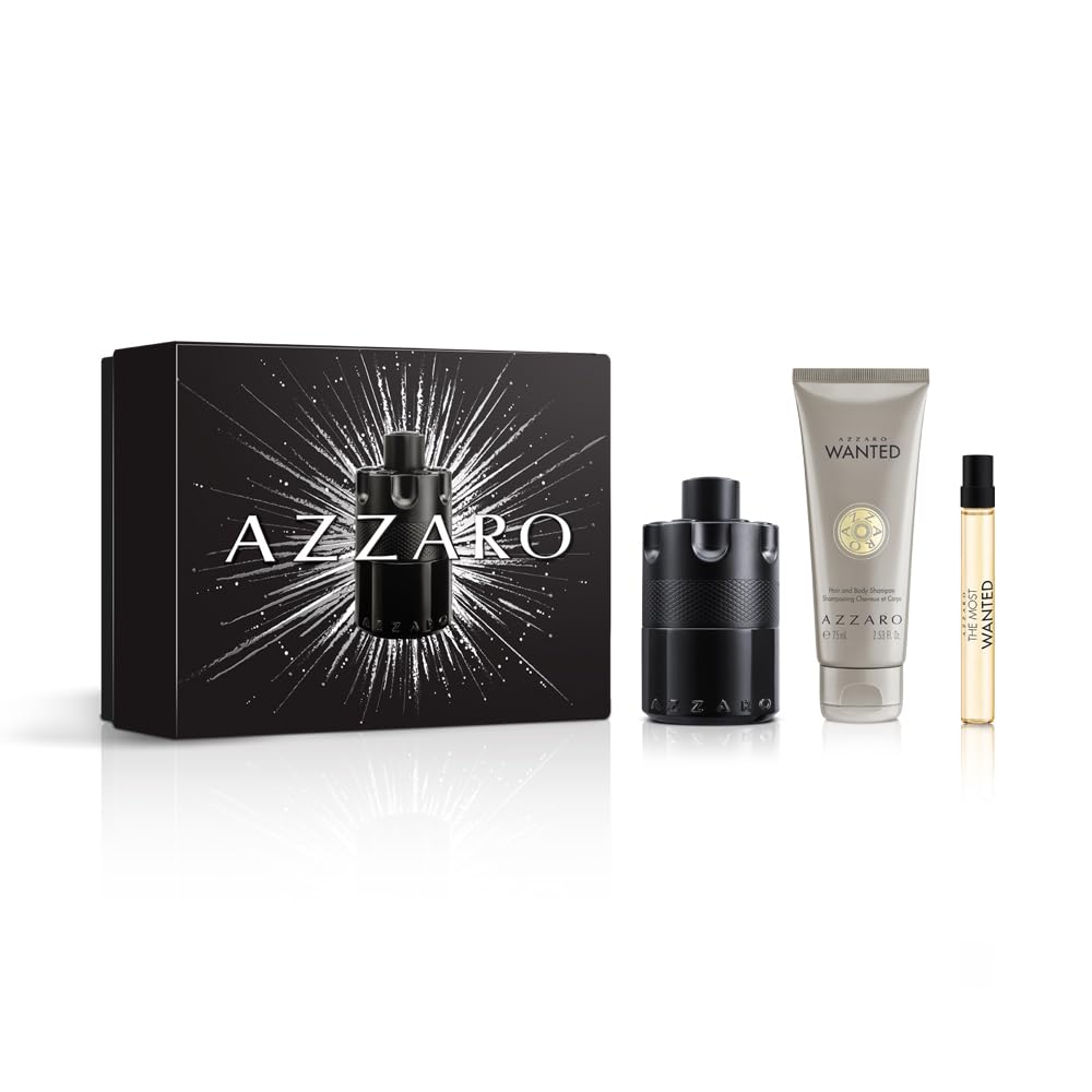 Azzaro The Most Wanted Eau De Parfum Intense Holiday Giftset (100ML+ Hair& Body wash75ml + 10ml Travel size)-picture-44