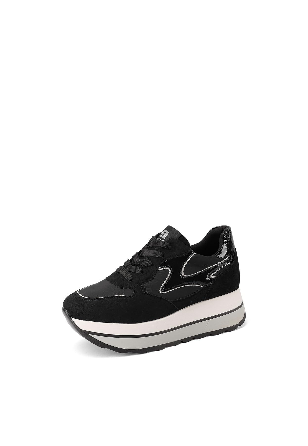 QUEEN HELENA Zapatillas de deporte de plataforma altas y cómodas para mujer X33-19
