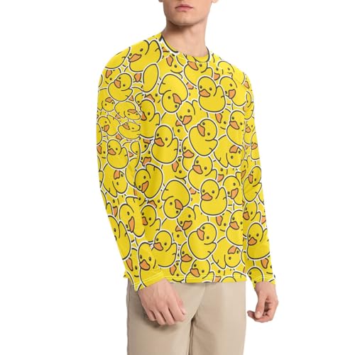 Men's Long Sleeve Rash Guard UPF 50+ UV Swim Shirts Sun Protection Fishing Hiking T-Shirt3