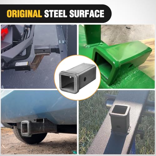 Image of Nilight Hitch Adapter 2 inch x 6 inch Combo Bar Trailer Receiver Tube Weld-on Raw Steel Hitch Bar