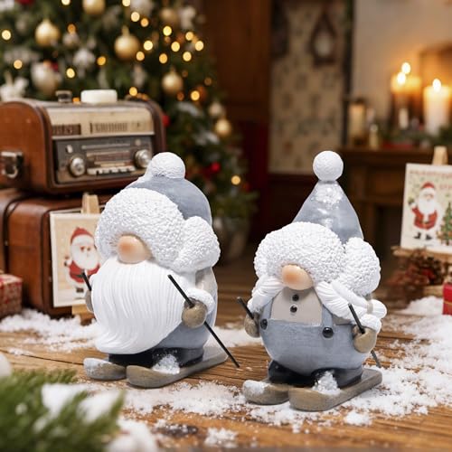 Figura Decorativa Elfo Esquiando para Navidad miniatura 4