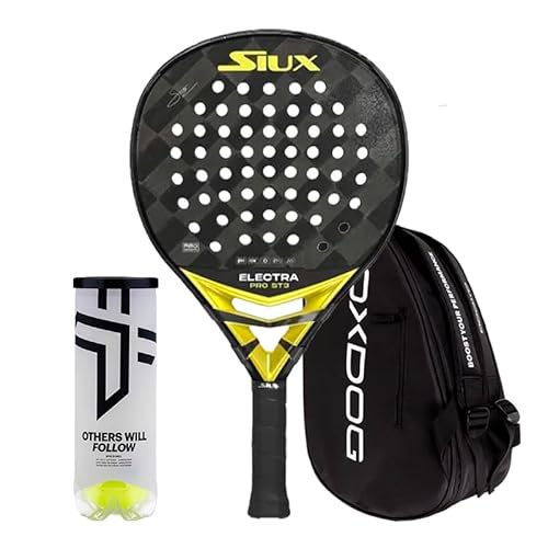 Padel Pro Shop - Pack Pala Siux Electra ST3 Stupa + Paletero + Pelotas Oxdog Boost+ - Alto Rendimiento y Durabilidad, Organización Eficiente - Pádel Profesional