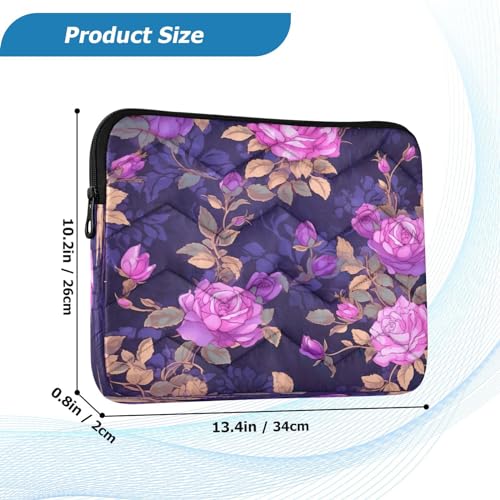 Funda para laptop 13-14 pulgadas con diseño floral impermeable miniatura 3
