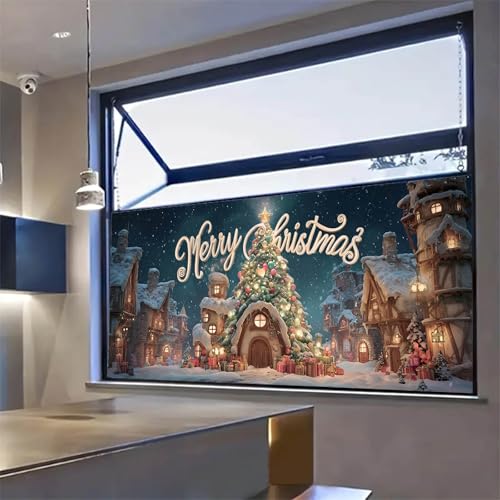 Vinilo decorativo Christmas Village 39.3 x 17.7 pulgadas miniatura 7