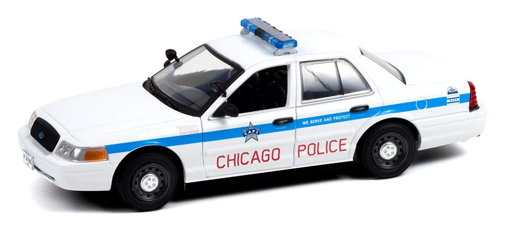 GREEN85533 - FORD Crown Victoria Dipartimento di polizia della città di Chicago 2008 - GREENLIGHT - 1/24