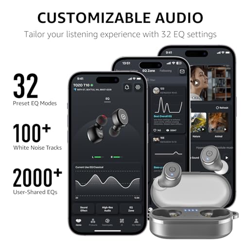 Tozo T1015 T10 (Ergonomic Edition) Wireless Earbuds Bluetooth 5.3 Headphones thumb #5