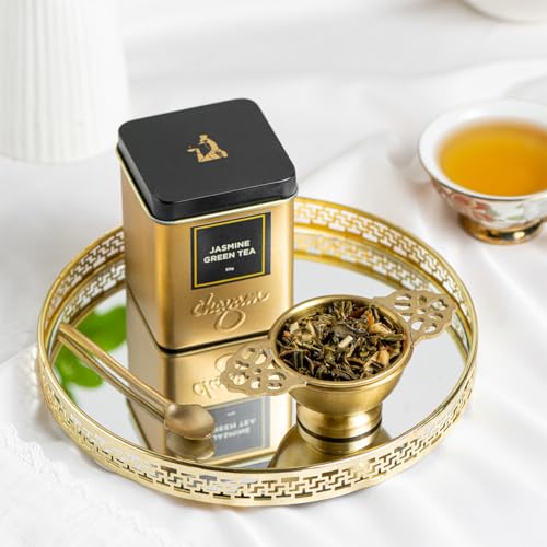 Image of Chayam Jasmine Green Tea - 50g each | Premium Tin Caddy | Pure Jasmine Flower | Aromatic Green Tea | 100% Natural Ingredients | Brew Hot or Cold - pack of 2