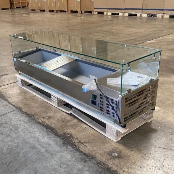 Side view of the cooler depot VRX1500 showing the control panel and ventilation grille.