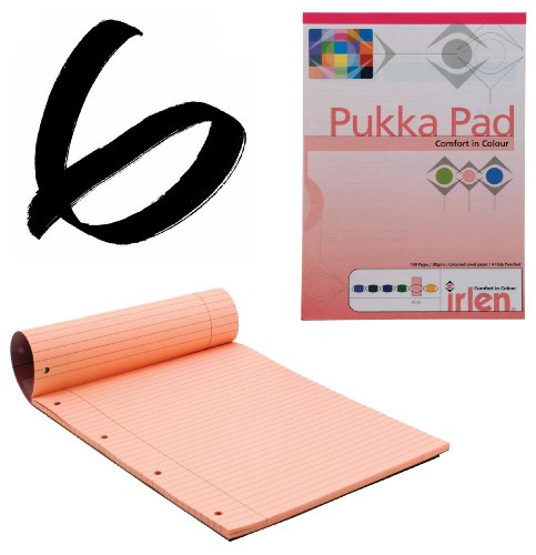 Papier peint rose Pukka A4 ligné pour fiches de révision et notes claires