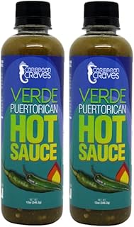 Caribbean Craves - Puerto Rican Hot Sauce - 12oz (Bulkier Size) (Verde (2pk), Pickled Jalapeño Peppers)