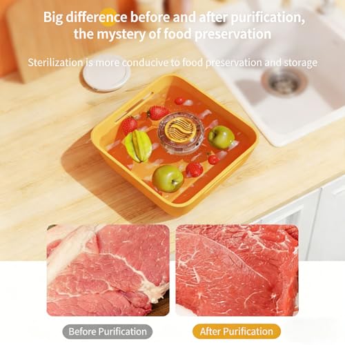 Nettoyeur portable fruits légumes viande IPX7 - Appareil de purification alimentaire USB sans fil