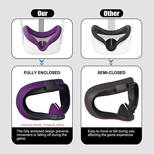 Hoofdkussen Hoofdband voor Oculus Quest 2 Elite Strap +VR-Lensafdekking Zweetbestendige Waterdichte Hoofdband… - Image 3