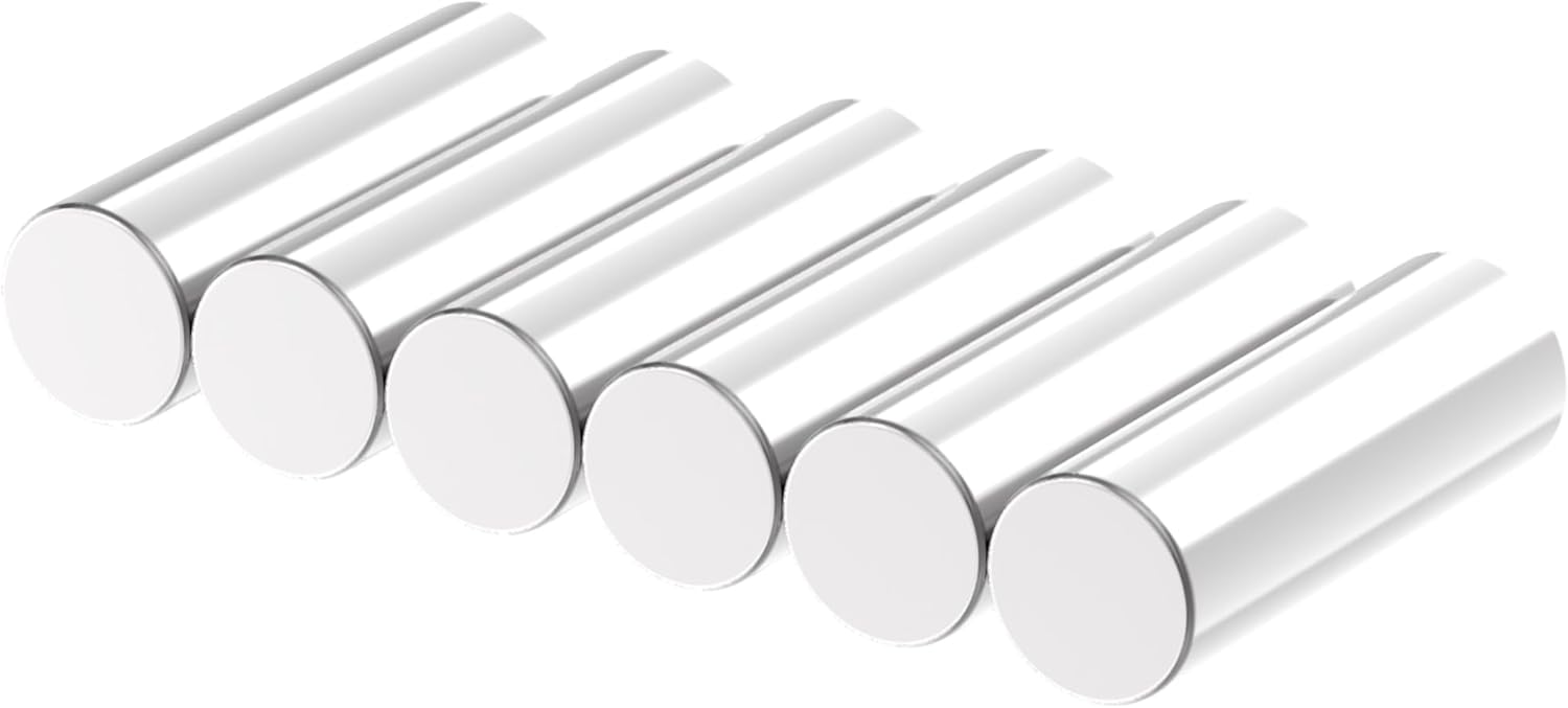 N42-1/2 D x 1.50" H - 6Pack, Super Strong Gel Nail Polish Magnet, Powerful Neodymium Cylinder Magnets for Fridge, DIY, Building, Scientific, Craft, Office,Map Magnets, Strong Nail Magnet