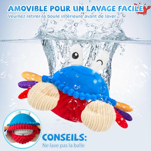 Jouet d'éveil bébé contre l'ennui : crabe musical interactif