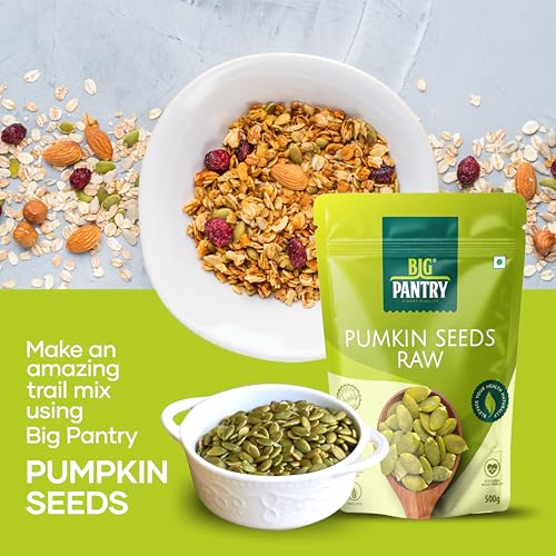 Image of Big Pantry Pumpkin Seeds 500g | Raw Pepitas | Rich in Protein, Fiber, Zinc & Antioxidants | Healthy Superfood for Immunity Support & Weight Management | Natural Seeds for Snacking, Salads & Smoothies