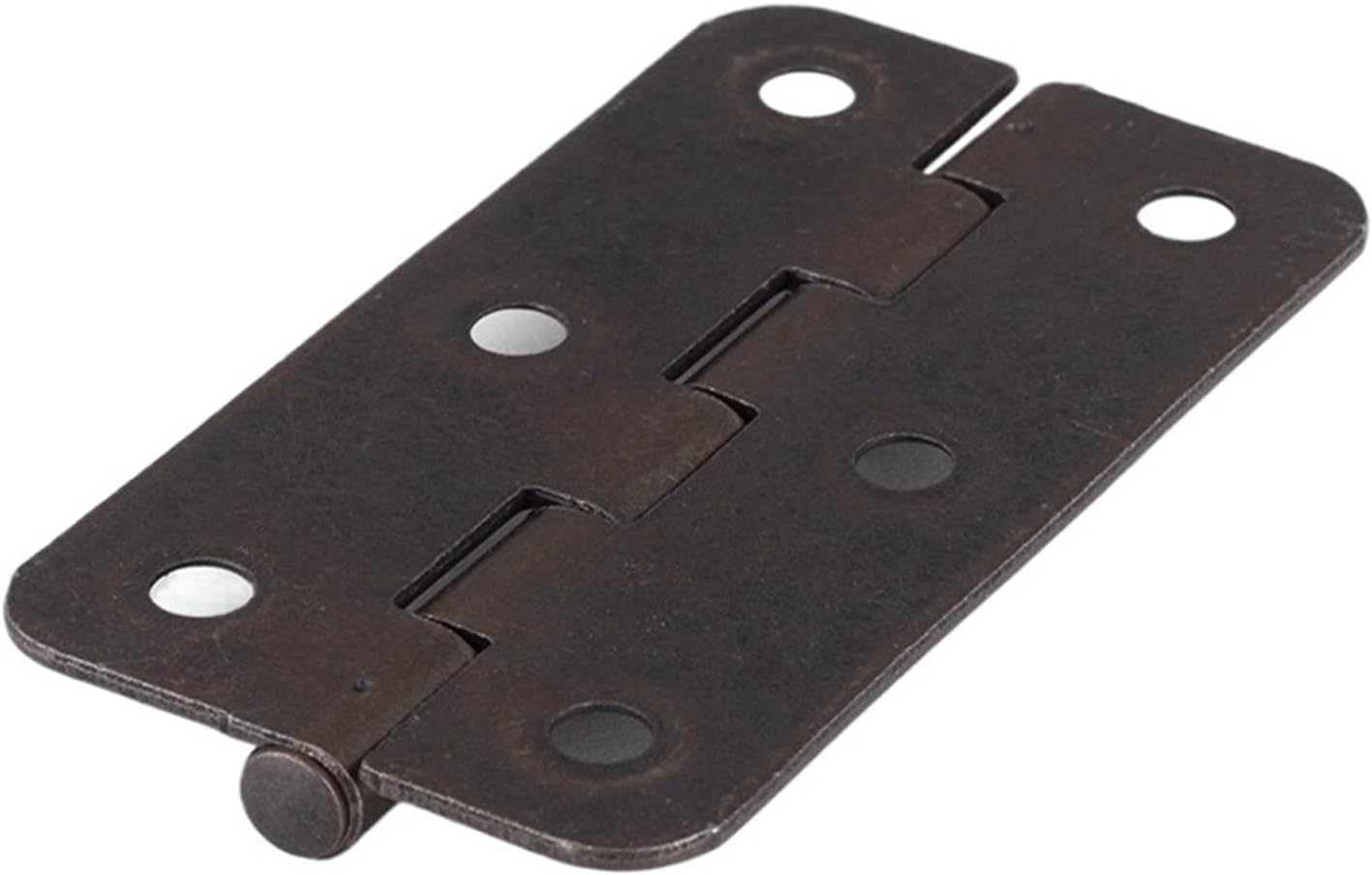 3 Inch Antique Copper Iron Round Corner Hinges for Cabinet Doors, Open 270 Degree Furniture Hinge with Free Screws