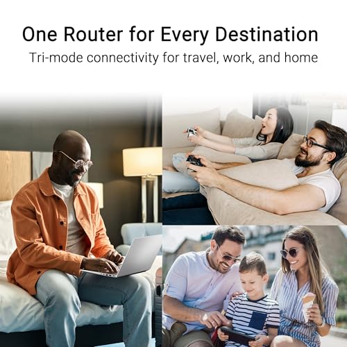 Image of ASUS RT-BE58 Go Portable Mini Travel Router - WiFi 7, Dual-Band, 2.5G Port, Up to 3.6Gbps Wireless, Secure Public WiFi, Mobile Tethering, Mesh Compatible, USB-C Power,RV /Cruise /Hotel /Mobile