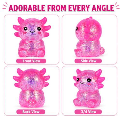 Axolotl Squishy Fidget Toy, Soft TPR Slow Rising Stress Ball Squeeze Toy for Kids and Adults, Cute Sensory Toy for Anxiety Relief and Calming (Pink) by Ssqauvig - Used condition - Image 7