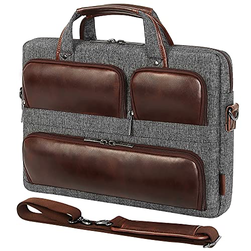 Strato protettivo per laptop --- Lo scomparto principale della tasca con cinghie elastiche può fornire una maggiore protezione per laptop/tablet. Ci sono imbottiture morbide sul fondo, sui lati, sulla parte anteriore e posteriore dello scomparto per laptop, che possono essere utilizzate per riporre preziosi accessori elettronici e offrono spazio per libri e documenti. La borsa portadocumenti è composta da PU esterno/tessuto non tessuto, che può proteggere il tuo laptop e gli oggetti di valore.