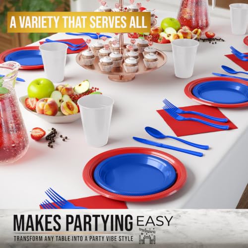 Image of Exquisite 350 Pcs Patriotic Plates and Napkins Party Supplies Plate Sets