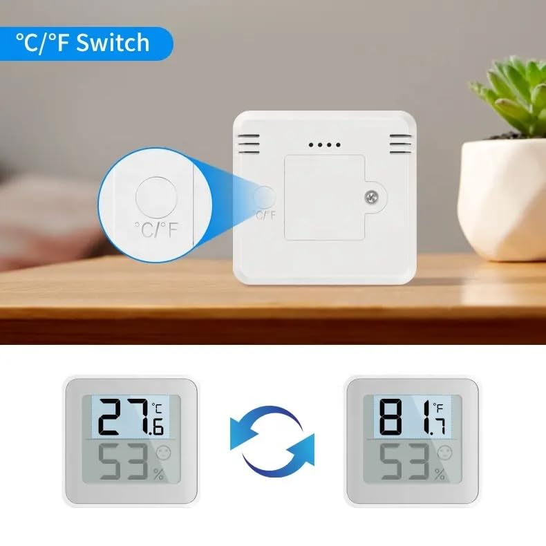 Mini Termoigrometro Digitale LCD | Misuratore Temperatura e Umidità Interni | Termometro Igrometro per Casa, Ufficio, Serra, Cantina | Monitor Ambientale Portatile | Sensore Precisione