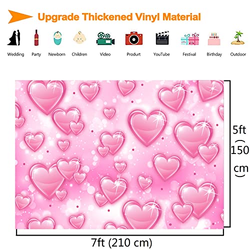 Pink Heart Early 2000s Backdrop Y2K Party Decorations miniatura 5