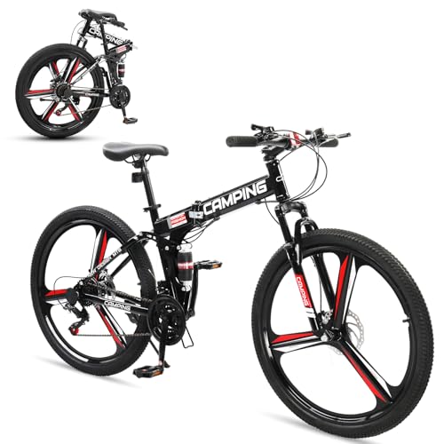 Ktaxon Foldable Mountain Bike 26 Inch Bike 21-Speed Bikes for