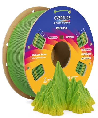 Filament OVERTURE PLA Zielony Tęczowy Teksturowany (GREEN RAINBOW TEXTURED)