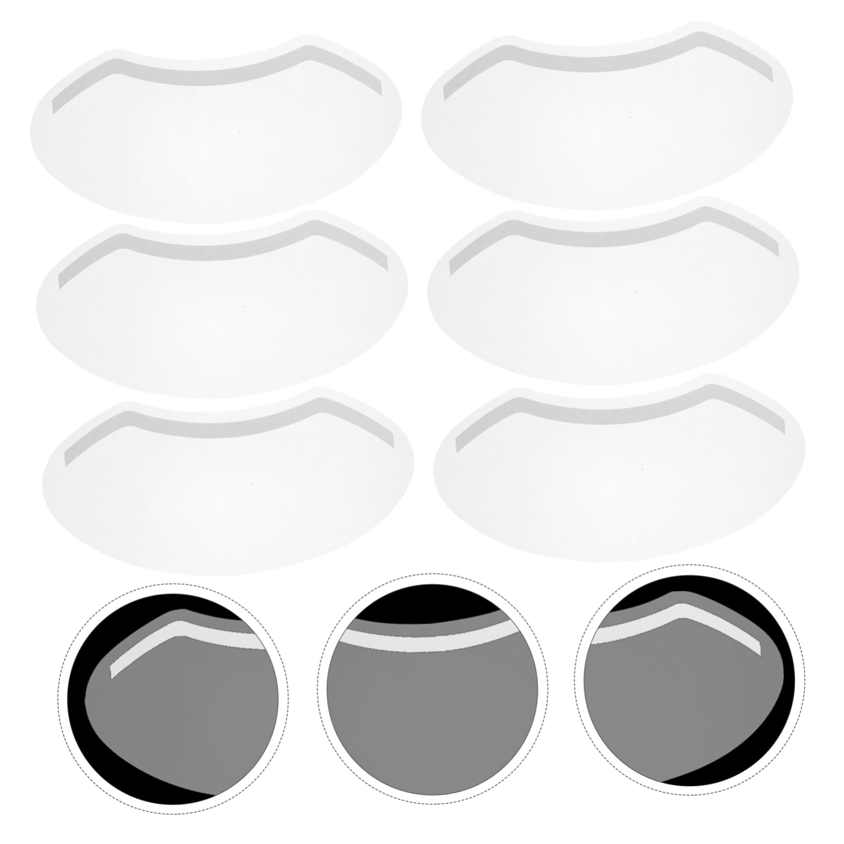 FOMIYES 60pcs Eye Shields for Kids Haircut Salon Hair Cutting Eye Visors Transparent Haircut Guards Protection