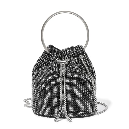 Miss Lulu Bolso de mano Clutch para mujer Bolso de noche elegante con pedrería Bolso bandolera con cadena para bodas, fiestas, ocio y citas Miss Lulu Bolso de mano Clutch para mujer Bolso de noche elegante con pedrería Bolso bandolera con cadena para bodas, fiestas, ocio y citas