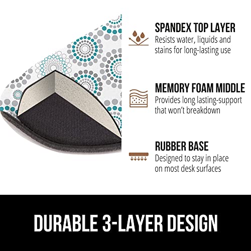 Image of GORILLA GRIP Silky Gel Memory Foam Wrist Rest for Computer Keyboard, Mouse, Ergonomic Design for Typing Pain Relief, Desk Pads Support Hand and Arm, Mousepad Rests, Stain Resistant, 2 Piece Pad Spiral