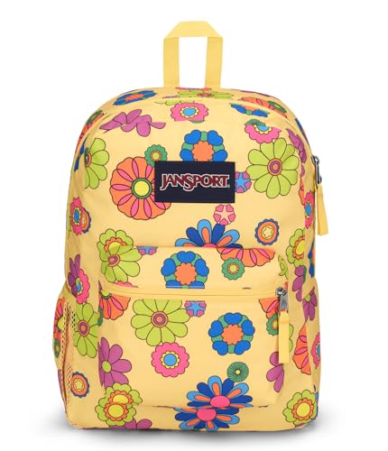 Image of JanSport Cross Town Backpack 17 inch x 12.5 inch x 6 inch - Simple Bag for Everyone with 1 Main Compartment, Front Utility Pocket - Premium Class Accessories - Power to the Flower