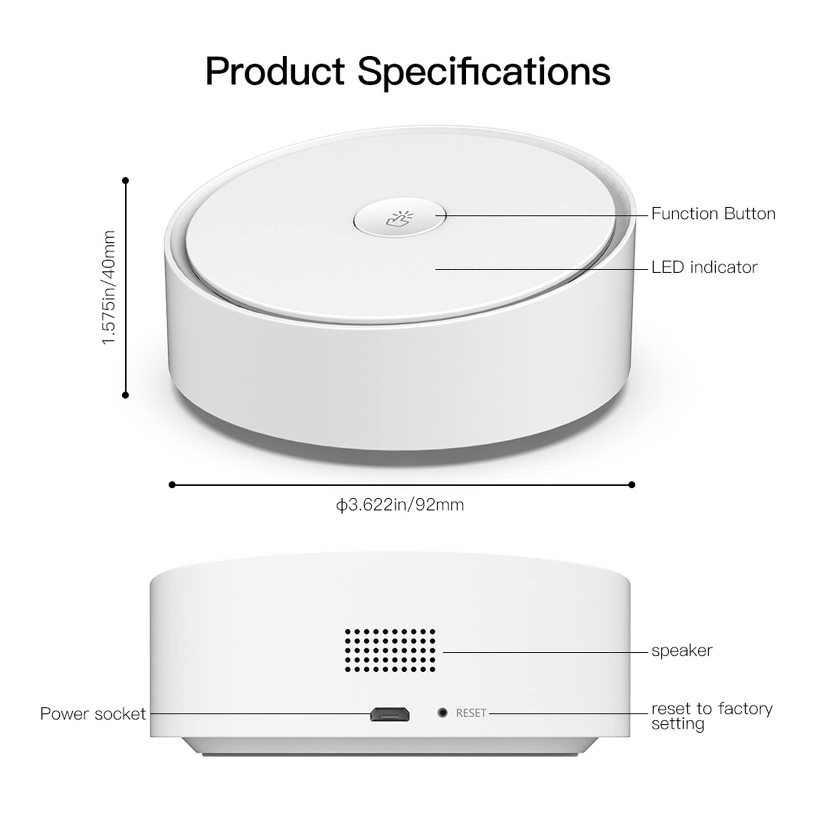 Interruttore smart wifi, Hub Smart Gateway multimodale Funziona con Tuya Smart App Controllo vocale tramite casa installazione facile, Compatibile più dispositivi