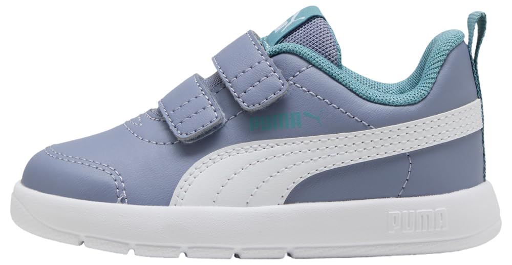 Puma Unisex Baby Courtflex V3 V INF Sneaker, Gray Sky White-Baltic Sea Blue, 42 EU Child, Grau Himmel Puma Weiß Ostseeblau, 9 UK