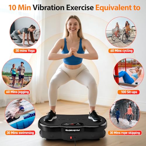 Vibration Plate for Weight Loss & Body Shaker Machine, Professional Full Body Vibration Machine with Wider Platform, Ultra Stable & Quiet, 120 Speeds, 330lbs Capacity, Home Fitness System - Image 3