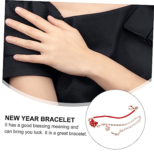 Bracelet corde chinois du Nouvel An ajustable chaîne poignet perlée adorable