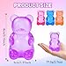 Stress Bear Taba Squishy Balls, Bear Toy Taba Squishy Toys for Kids Stress Relief Squeeze Balls for Valentines Day Gifts Birthday Gifts Party Favors-Purple